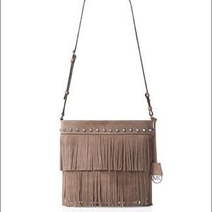 Michael Kors Medium Suede Billy Shoulder Bag